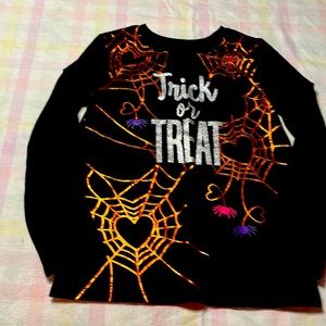 Girls size 10-12 long sleeve holiday shirts x3, Halloween